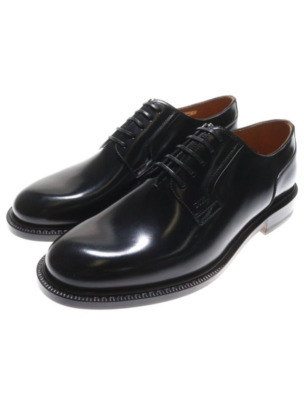 Dior Plain Toe Postman Dress Shoes Derby Leather Black - Picture 2 of 6